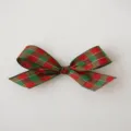 Natale nastro fiocco rosso e verde scozzese variante, fiocco decorativo per regali. - Larghezza 1.6cm, Lunghezza 15 Yardas (Stile B)