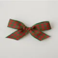 Fiocco in nastro scozzese rosso e verde per confezioni regalo di Natale, decorazione, largo 1.5 cm. - Larghezza 1.6cm, Lunghezza 15 Yardas (Stile C)