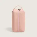 Pink PU Cosmetic Bag Waterproof Travel Storage Handbag Minimalist Style Variant SKU - Peach