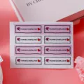 Etichette adesive lunghe per sigilli d'amore con garofano per la festa della mamma - Festa della Mamma Floreale / 8 Pezzi/Foglio (6*2cm)