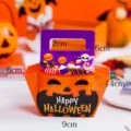 Halloween pumpkin candy box paper tote bag treat packaging for party favor gift containers - Pumpkin Face Portable Box / Single Piece Flat Packed