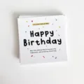 Set de tarjetas de felicitación de cumpleaños cuadradas con confeti colorido y cálidos deseos. - Tarjeta Cumpleaños Cuadrada / 50 Hojas