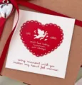 Valentinstag Herz Engel quadratische Grusskarte Geschenk Papier Verpackung Karte Variante - Quadratische Karte / 50 Stück/Packung