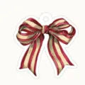 Vintage rood gestreepte strik hangend label, kerstboom decoratie ornament, feestelijk cadeaulabel. - Strik / 50 Vellen