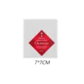 Christmas red plaid diamond gift card decorative hang tag 7x7cm 50pcs party greeting supplies - Red / 50 Sheets