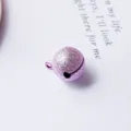 Clochette en cuivre givrée violette 14mm accessoire DIY mignon pendentif pour loisirs créatifs. - Ensemble de 20 Pièces / Rose