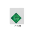 Christmas green plaid diamond gift card hang tag 7x7cm for holiday party decoration - Green / 50 Sheets