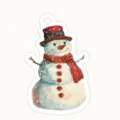 Juego de 50 etiquetas colgantes de nieve de navidad, tarjeta de regalo muy bonita. - Muñeco de nieve / 50 Hojas