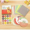 Christmas greeting card set boxed boxed cute plaid square and round stationery cards variant - Christmas Bear / 10 Sheets Set