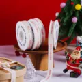 Christmas gift wrapping ribbon with Merry Christmas print, high quality DIY decorative ribbon - Width One Point Five Centimeters Length Ten Yards Nine Meters