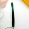 Dark green double-sided gold edge ribbon 1cm wide for gift packaging and baking crafts. - Width 1cm / Army Green