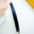 Navy blue ribbon with gold edge variant, 1cm wide double-faced satin for gift wrapping & decor. - Dark blue * width 1cm