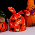 Halloween Bunny Ear Candy Plastic Bag Orange Gift Packaging Goodie Bag Cute Party Treat Bag - Colorful Halloween Style