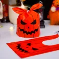 Halloween pumpkin bunny ear plastic treat bag gift candy packaging for holiday party use - Pumpkin Style