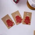 Set di etichette regalo per albero di Natale in carta kraft per confezioni e fai da te. - Albero di Natale / 50 Pezzi