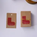 Kraft paper Christmas gift tags, DIY packaging hanging labels with red stocking design. - Christmas Boot Charm / 50 Pieces
