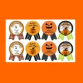 Halloween pumpkin ghost sticker sheet decorative DIY labels for holiday gifts and parties. - 2025 New Style 8 Labels / 8 Pieces/Pack