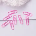 Set di graffette rosa, simpatiche pinze di cancelleria per agenda e confezione regalo. - Rosa / 50 Pezzi/Confezione (28mm)