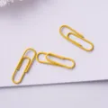 Yellow metal paper clips set, simple style, ideal for office stationery and gift wrapping. - Yellow / 50 Pieces/Pack (28mm)