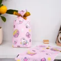 Pink cute cartoon rabbit drawstring gift bag, sweet candy packaging bag for children's party. - Pink Cute Rabbit Style (Style B) / 50 Sheets