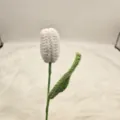 Handgemaakte gehaakte witte tulp gebreide wollen boeket kunstbloem decoratie - Wit