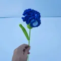 Handgemaakt gehaakt blauw anjer bloem kunstmatige plant gebreid cadeautje moederdag - Wit