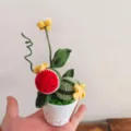 Handcrafted crochet watermelon potted plant home decor cute knitted fruit table ornament gift - Watermelon