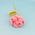 Handmade crochet pink rose flower knitted artificial flower gift for Valentine day decor - Fashion Pink