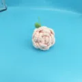 Handmade crochet pink yarn rose flower variant, perfect gift for Valentine's day and home decor. - Apricot Yellow