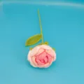 Handmade crochet rose flower knitted artificial rose gift for valentine day home decor - Gradient Pink