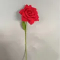 Handgemaakte gehaakte rode roos bloem simulatie wol garen voor cadeau en huisdecoratie - Scherpe Hoek Rode Roos
