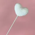 Handgemaakte gehaakte witte hart tak DIY hangende decoratie schattig wol handwerk accessoire. - Hoogte 43cm Bloemhoofd 7.5cm / Wit Hart