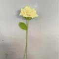 Handmade crochet yellow rose flower home decor variant single stem artificial wool flower - Yellow Rose