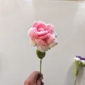 Handmade crochet rose flower knitted yarn artificial bouquet for home decor and gifts. - Gradient Pink