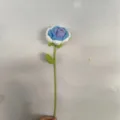 Handgemaakte gehaakte rozenbloem afgewerkt product gebreide wol bloem DIY boeket - Gradiënt Blauw