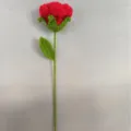 Handgemaakte gehaakte rode roos bloem stengel breien bloemcadeau huisdecoratie uniek - Grote Rode Roos Stijl
