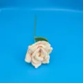 Handmade crochet peach rose flower knitted artificial flower for home decor gift. - Light Yellow