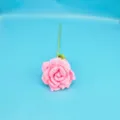 Handcrafted crochet pink rose flower yarn bouquet for home decor and gift variant 01 - Apricot Pink