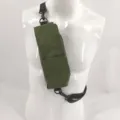 Outdoor tactical sling bag for travel, portable phone and passport pouch with strap. - Army Green