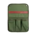 Multifunctional outdoor camping chair armrest canvas storage bag with multiple practical pockets for gear - Military Green Side Bag