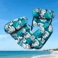 Opblaasbare zwembad hangmat draagbare opvouwbare strandligstoel met rugleuning blauw - Groen