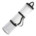 Transparent cylindrical mesh storage bag portable organizer handbag for daily use - 60CM / White
