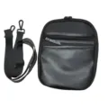 Sac Bandoulière Noir Motif Fibre de Carbone pour Homme Sacoche PU Imperméable - Noir
