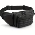 Schwarze taktische Hüfttasche, wasserdichtes Oxford-Gewebe, Multifunktions-Gürteltasche Outdoor. - Schwarz