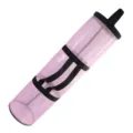 Pink cylindrical mesh storage bag with black handles and zipper for versatile organization. - 60CM / Pink