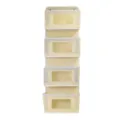 Sac de rangement suspendu beige à 4 couches organisateur en tissu pour porte chambre - 4 Grilles / Kaki