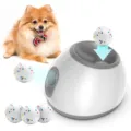 Lanceur de Balle Automatique pour Chien Jouet Interactif Intelligent Blanc et Gris Variante - Chargeur Prise US / Gris Set