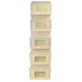 Organisateur de rangement suspendu à 5 niveaux poches en tissu pour jouets chaussettes articles - 5 compartiments / Kaki
