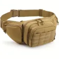 Khakifarbene taktische Gürteltasche, strapazierfähige Oxford-Gewebe Sport Bauchtasche. - Khaki