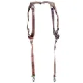 Harnais d'appareil photo double en cuir veritable, sangle photo marron pour reflex DSLR. - Marron Bretelles Doubles